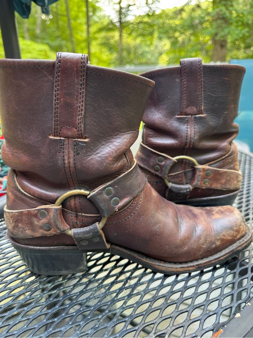 Vintage Frye engineer boots size 8 90s era Made in US - Picture 4 of 9